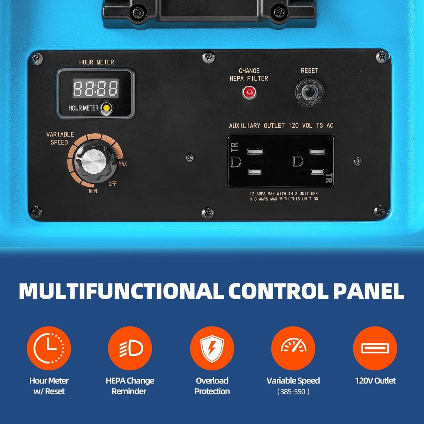 YODOLLA 550 CFM Air Scrubber with 3-Stage Filtration