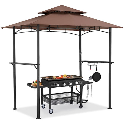 YODOLLA BBQ grill gazebo, brown.