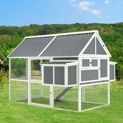 YODOLLA chicken coop with nesting boxes inside.