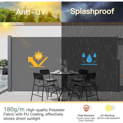 YODOLLA retractable side awning for patios
