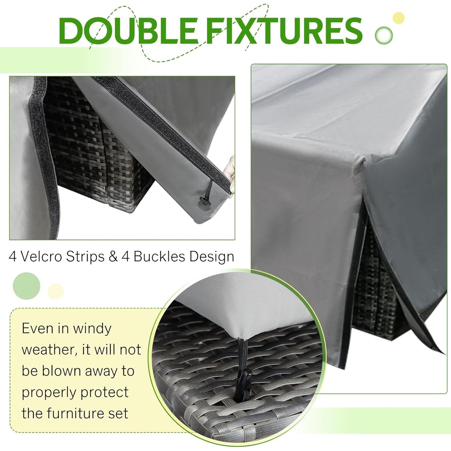 YODOLLA Outdoor Furniture Set Cover Sectional Sofa Set Covers