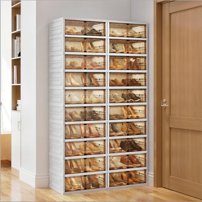 YODOLLA 10-Tier Foldable Shoe Rack Organizer, 40 Pairs Shoe Cabinet
