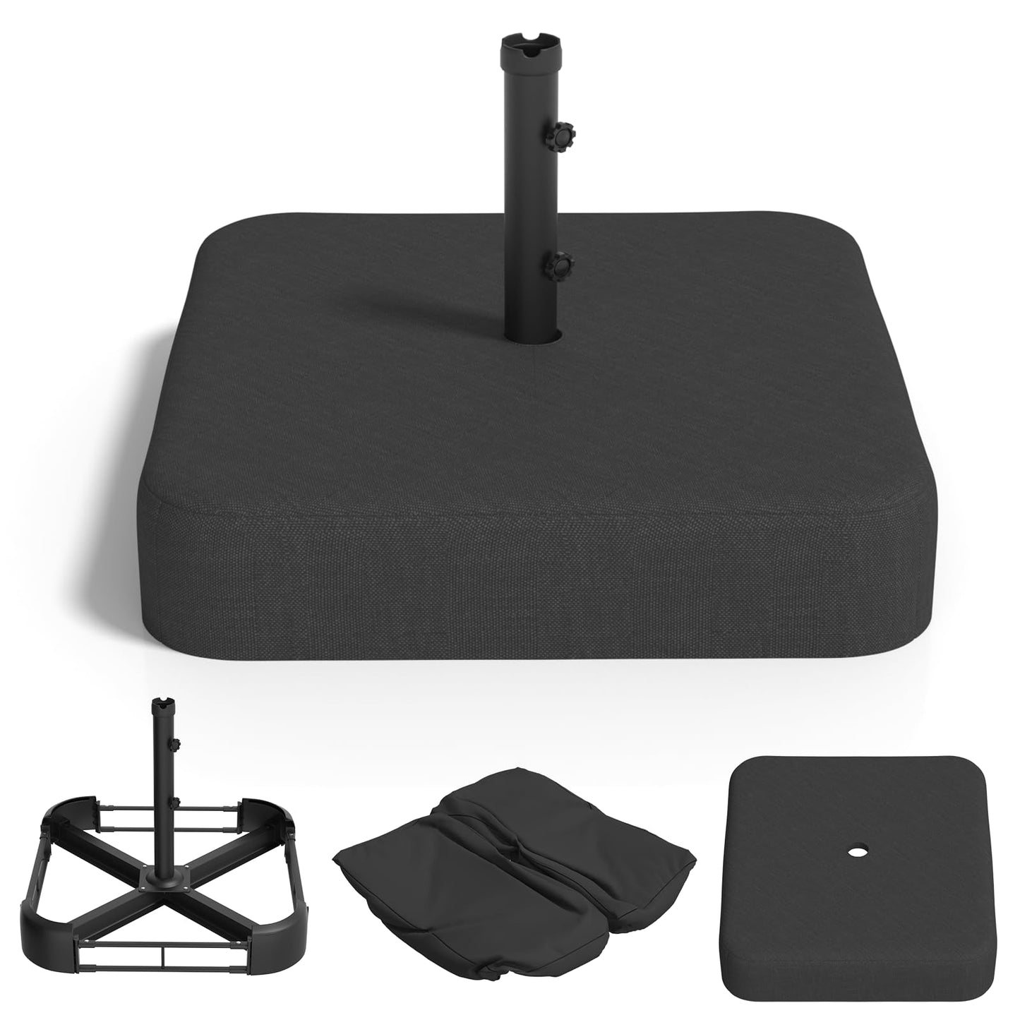 YODOLLA Patio Umbrella Base, 220 lbs Heavy Duty Sand with 2 Sandbags