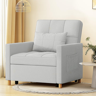 YODOLLA 3 in 1 Chair Bed Sleeper for Adults, Gray