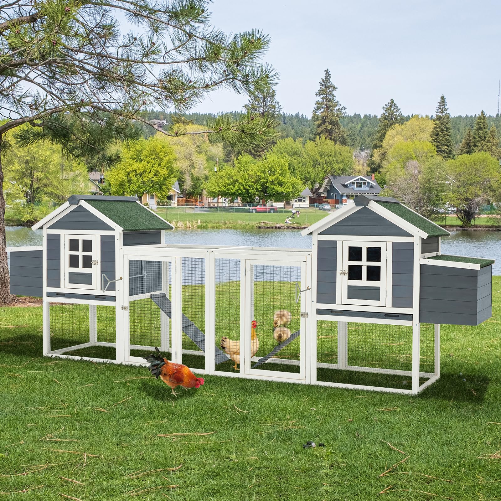 YODOLLA wooden chicken coop for 12