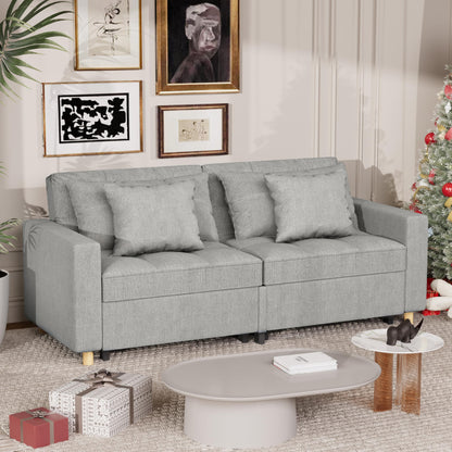 YODOLLA Comfortable 3-1 Convertible Sofa Bed, Gray
