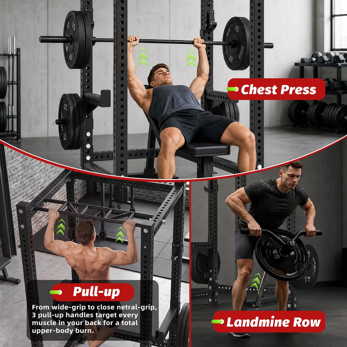 YODOLLA Commercial Power Cage, Multi-Function Power Rack
