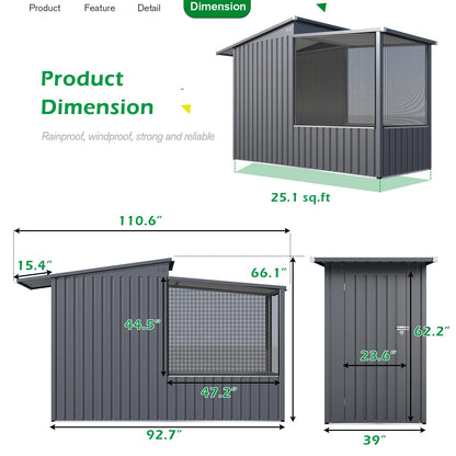 YODOLLA 3x8 Ft Large Bird Cage, Outdoor Aviary