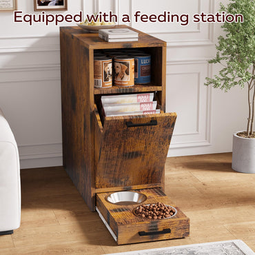 YODOLLA 36 Inch Dog Crate Furniture with Storage Cabinet