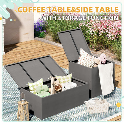 YODOLLA 6 Pieces Metal Patio Furniture Set, Beige