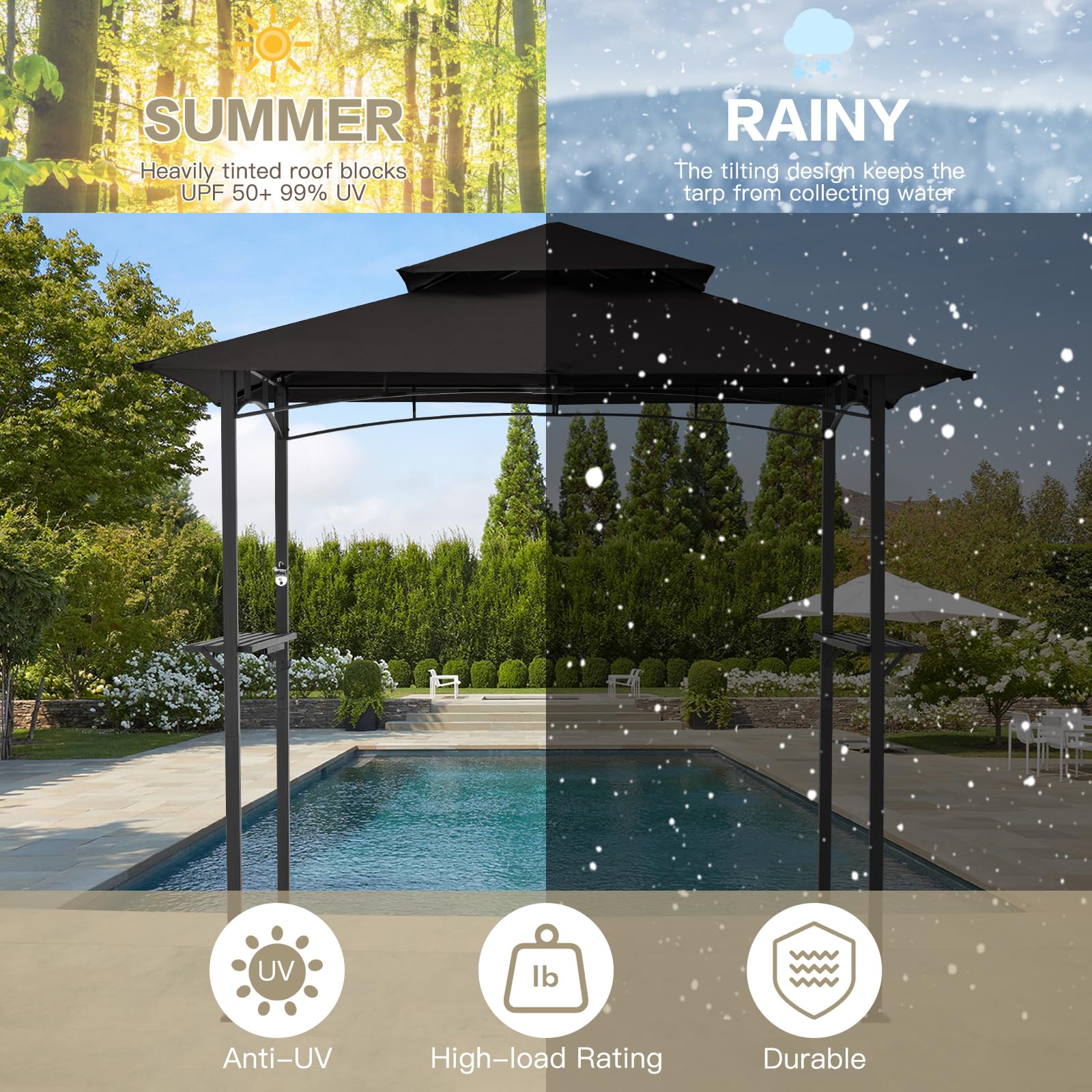 YODOLLA 8 x 5 grill gazebo