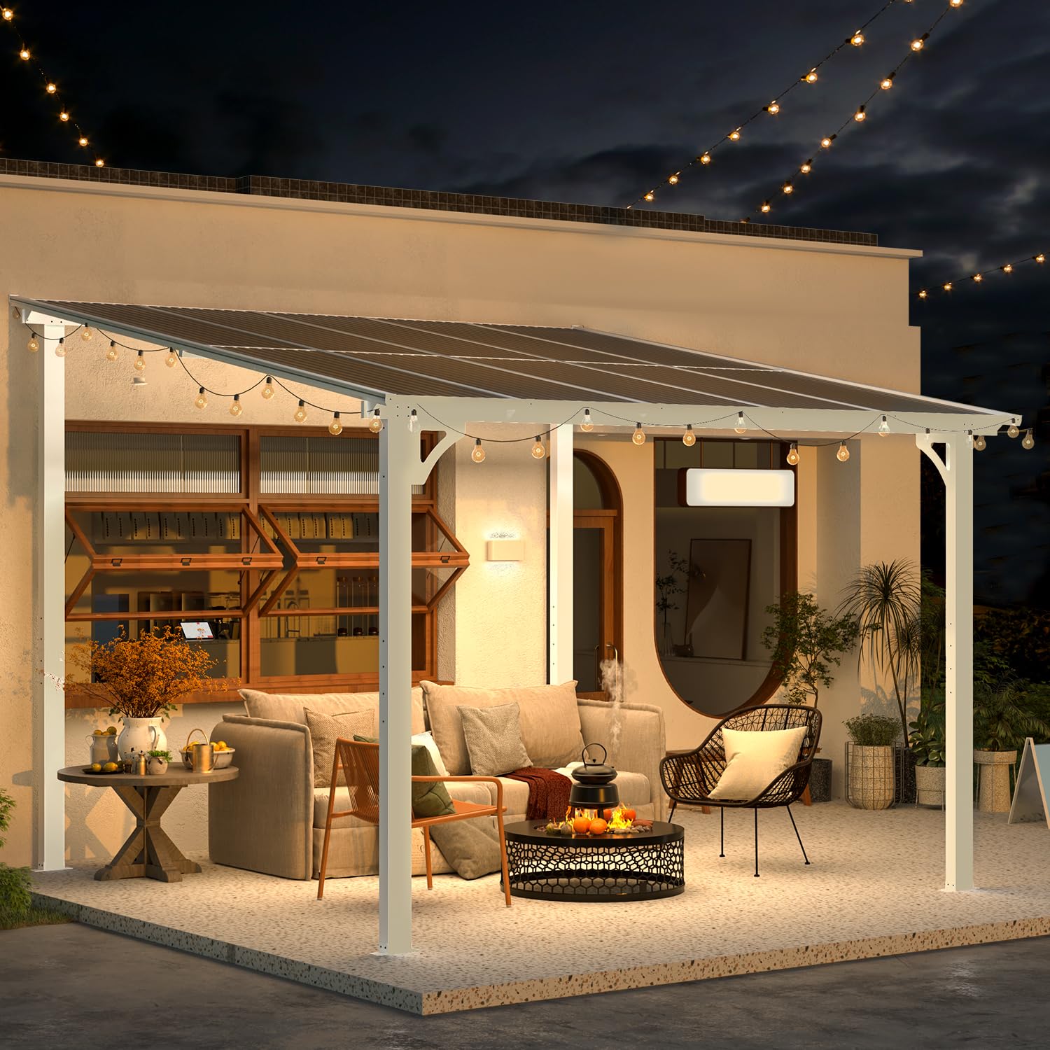 YODOLLA Lean To Gazebo for Patio
