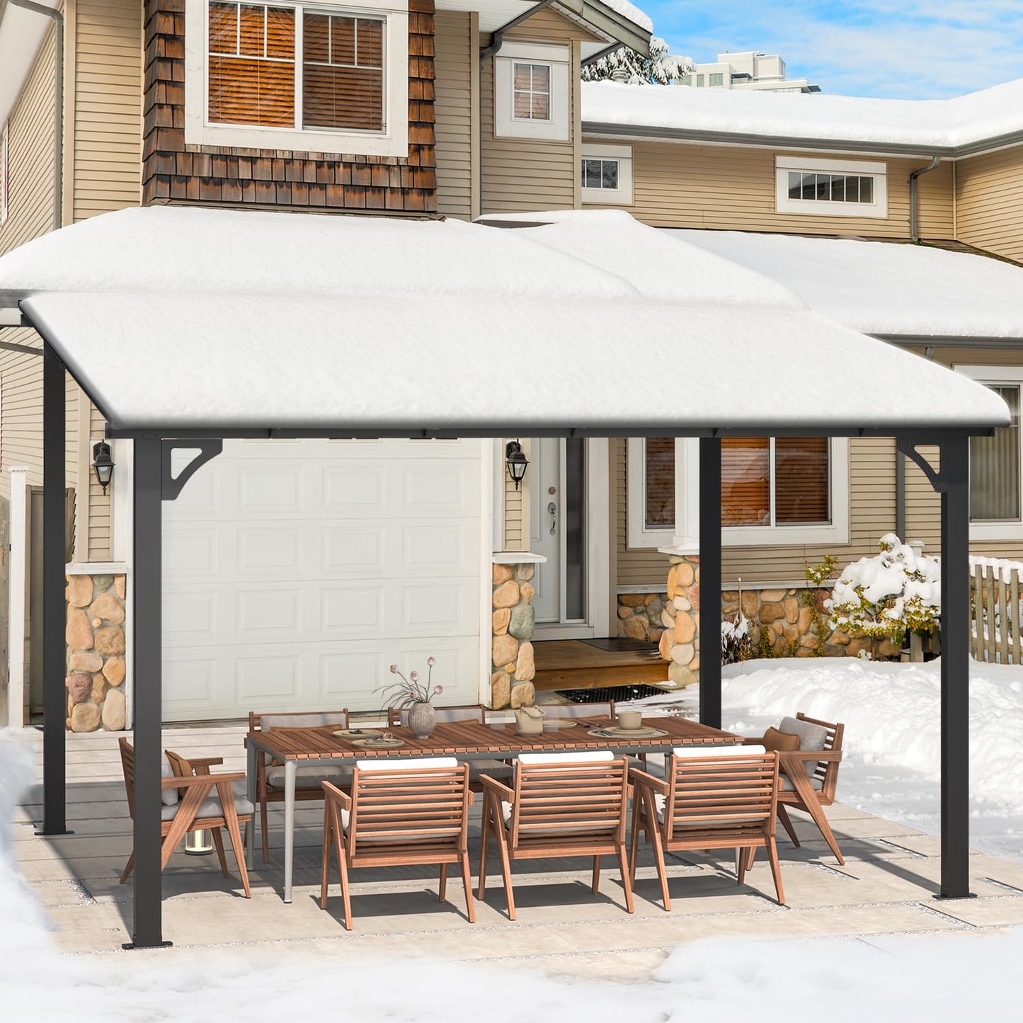 YODOLLA dark grey gazebo.