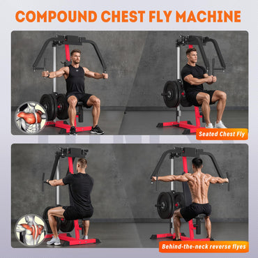YODOLLA Chest Fly Machine PEC Deck Fly and Reverse Delt Machine 450lbs Adjustable Upper Body Workout Equipment