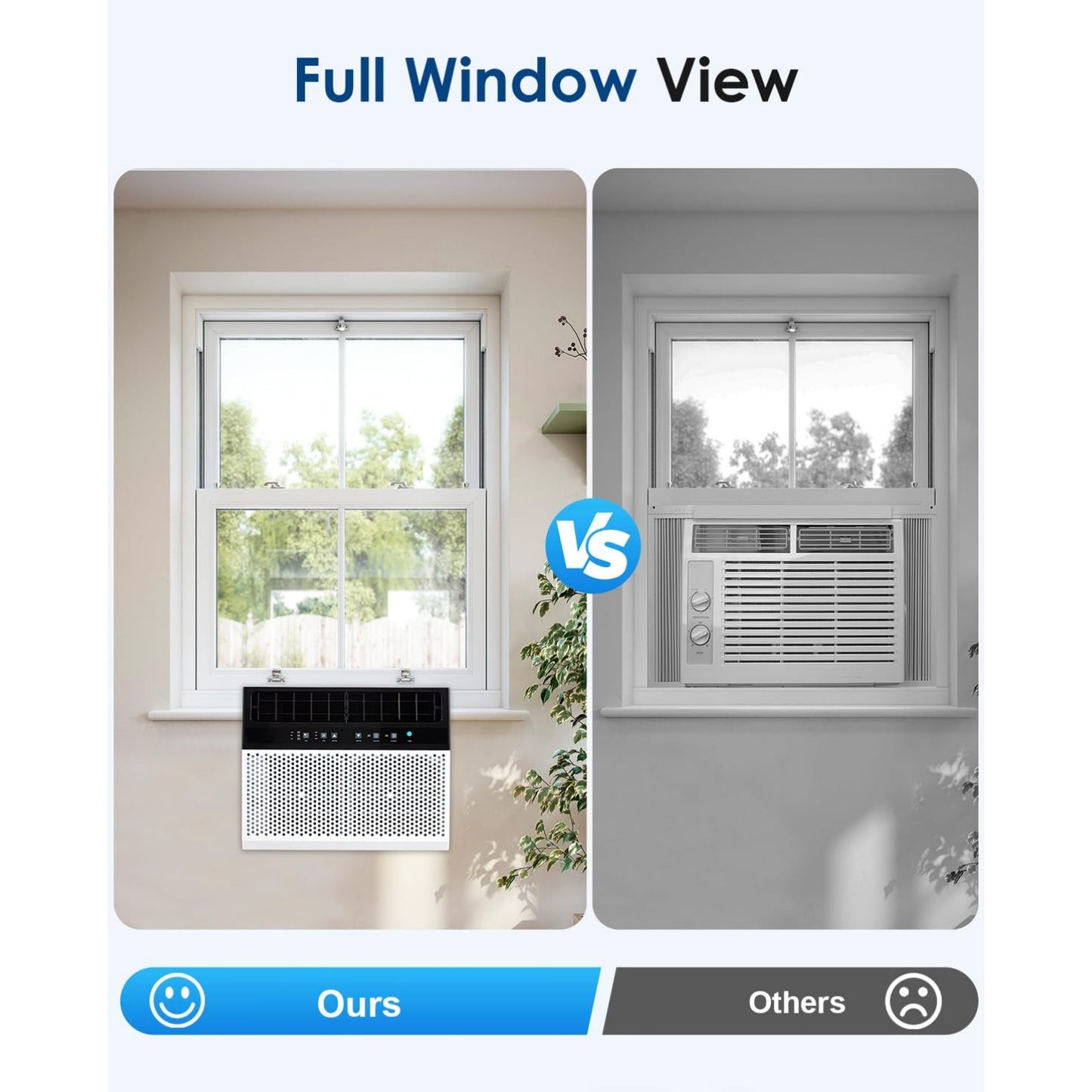 YODOLLA 10,000 BTU Window Air Conditioner U-Shaped AC Unit Ultra Quiet