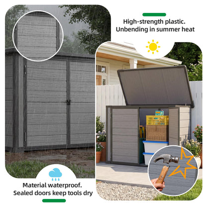 YODOLLA Resin Outdoor Storage Cabinet 23 Cu.Ft Box Weatherproof