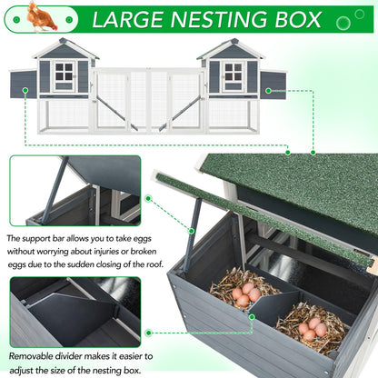 YODOLLA spacious poultry cage with run