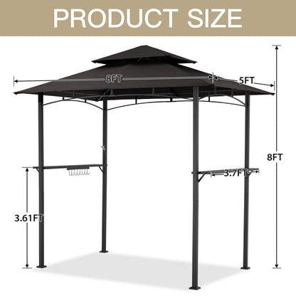 YODOLLA backyard gazebo, black.