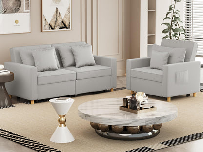 YODOLLA Comfortable 3-1 Convertible Sofa Bed, Gray