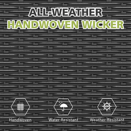 YODOLLA Outdoor Rattan Patio Chairs with Armrests and Metal Frame (2pcs)