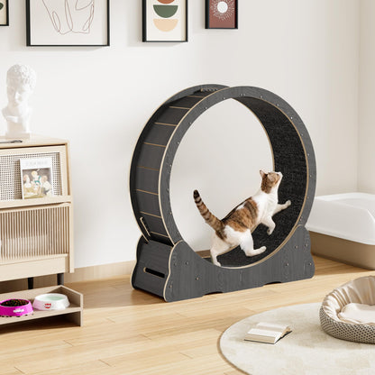YODOLLA 35.8'' Cat Wheel Large Quiet Cat Treadmill, Black
