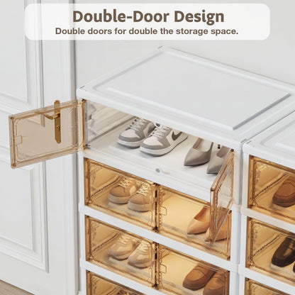 YODOLLA 10-Tier Foldable Shoe Rack Organizer, 40 Pairs Shoe Cabinet