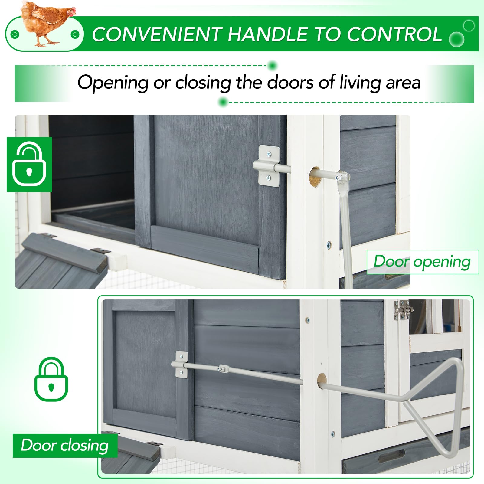 YODOLLA chicken coop with secure door