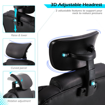 YODOLLA Office Chair with 7 Points Vibration Massage&Heat, Adjustable Ergonomic Recliner, Black
