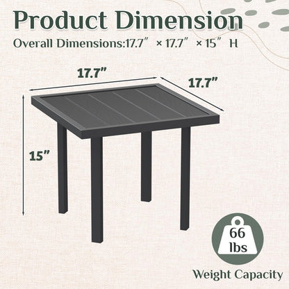 YODOLLA 4PCS Outdoor Dining Set, Metal Frame Patio