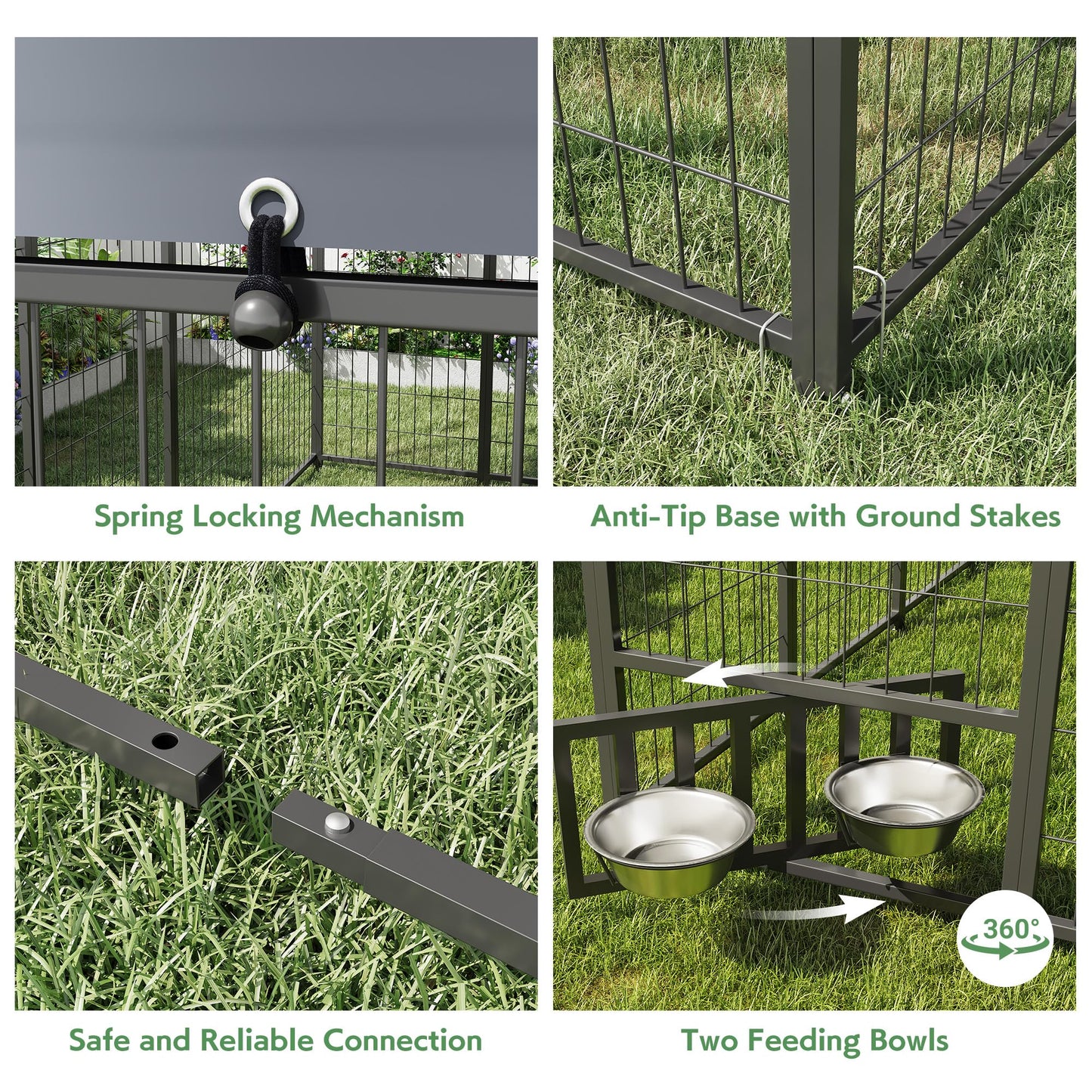 YODOLLA 6x6 Heavy Duty Outdoor Dog Kennel