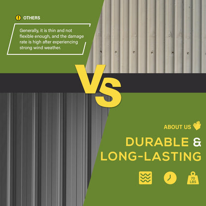YODOLLA 16' x 12' Outdoor Storage Shed, Large Metal Sheds & Outdoor Storage