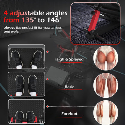 YODOLLA Hack Squat Leg Press Machine, 2 in 1 Adjustable Leg Exercise Workout Machine