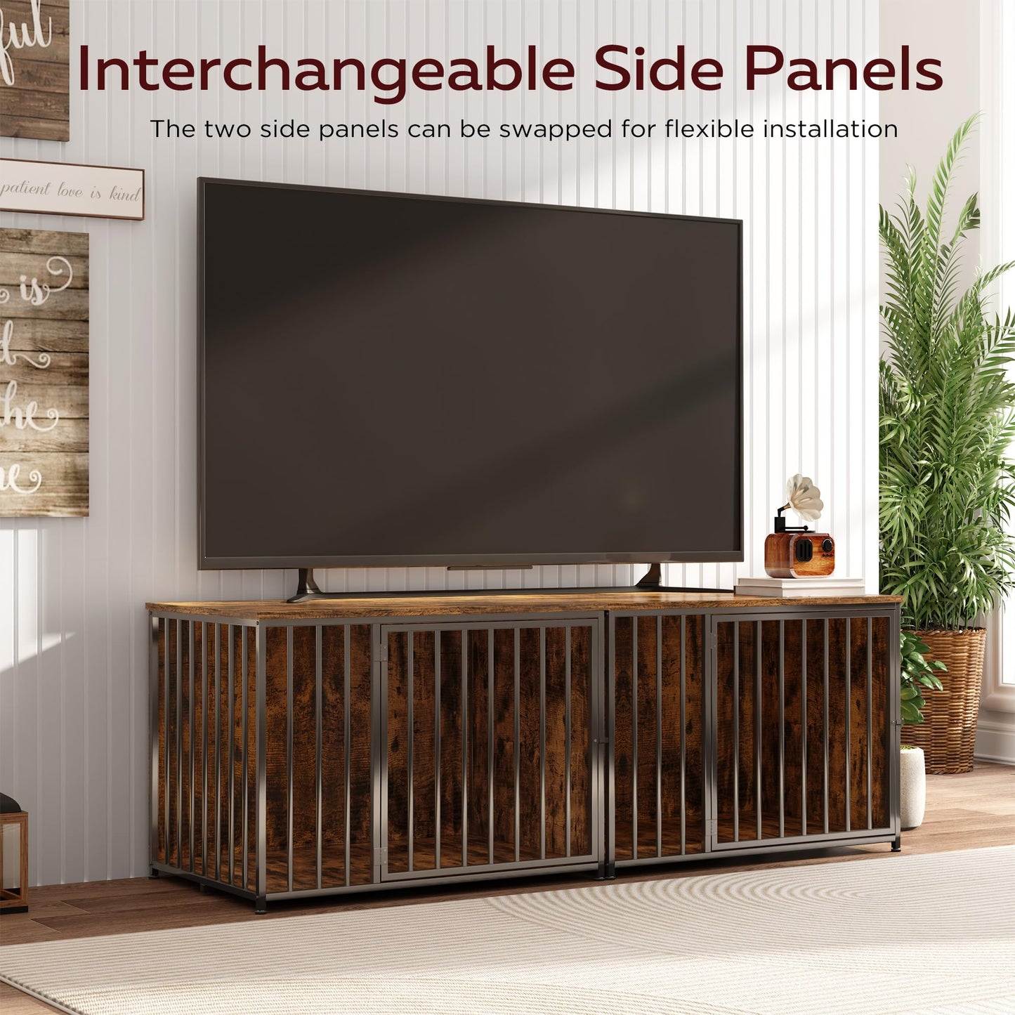 YODOLLA 42 Inch Dog Crate Furniture Pet Cage End Table