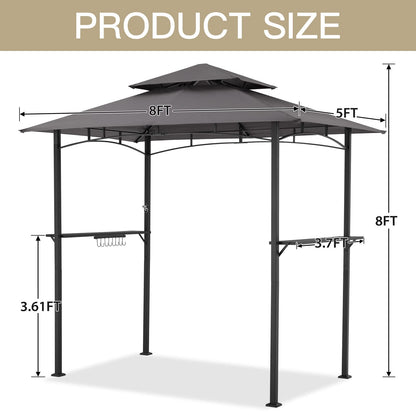 YODOLLA Dark Grey BBQ Grill Gazebo
