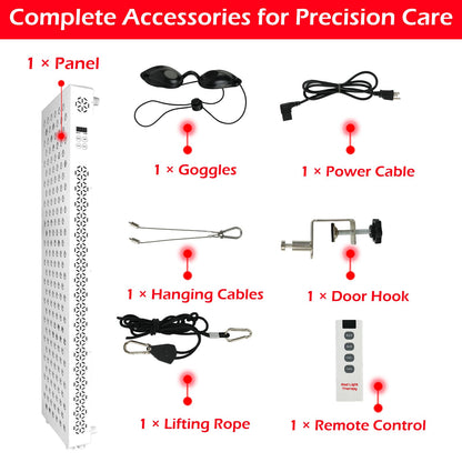YODOLLA Red Light Therapy, 180 LEDs, 5 Wavelengths Red 660nm & Near Infrared 850nm Light Therapy Panel