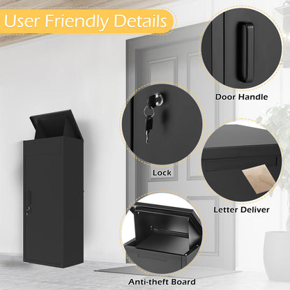 YODOLLA Package Delivery Box for Outside, Black (47.2"x17.7"x19.7")