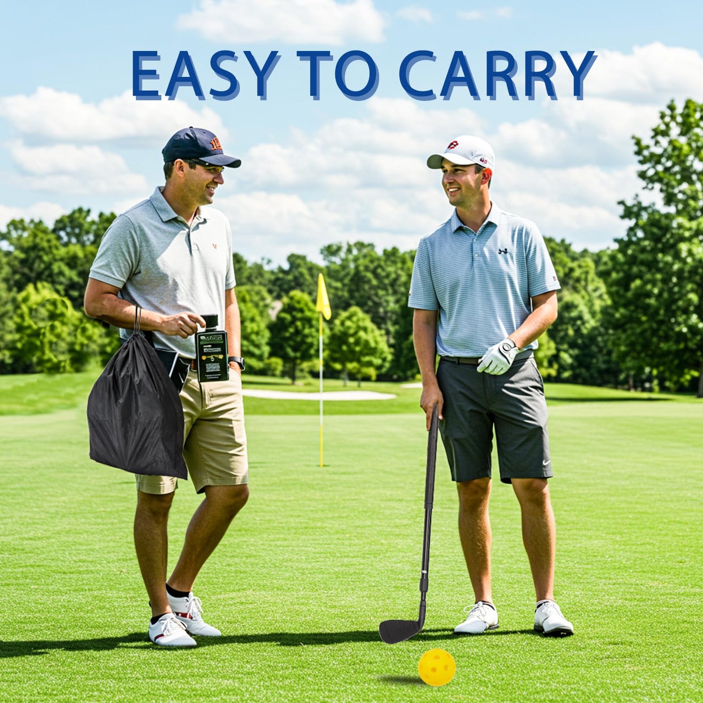 YODOLLA Bucket Yard Golf Game with Clubs 9 Hole Set Portable Low Tide Golf Game