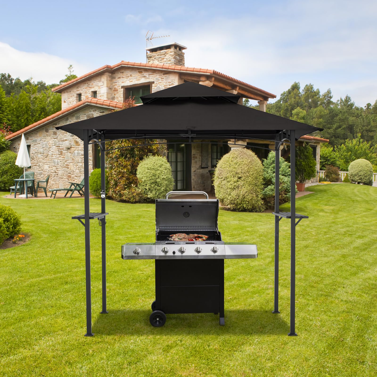 YODOLLA BBQ gazebo, black.