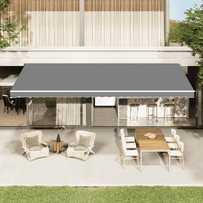 YODOLLA 14'×10' Awning Cover Manual Retractable Awning Sun Shade Patio Awning Cover