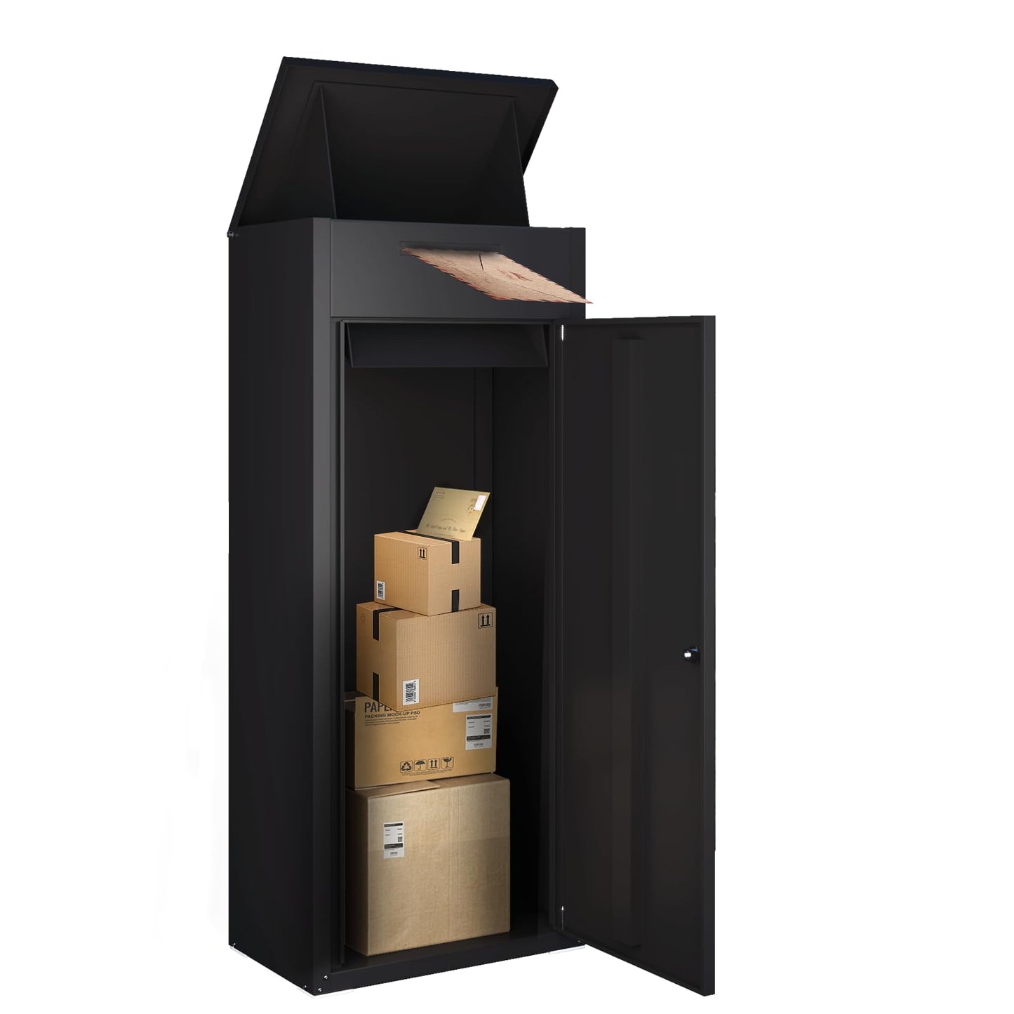 YODOLLA Package Delivery Box for Outside, Black (47.2"x17.7"x19.7")