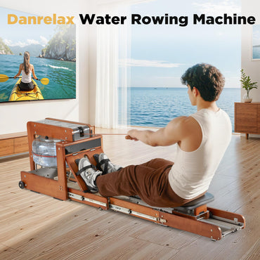 YODOLLA Water Rowing Machine Dual Resistance Drawer Rower